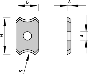 Scraper Turnover Knives HW With 2 Cutting Edges And Radius HW HL Board 05
HL Board 05
