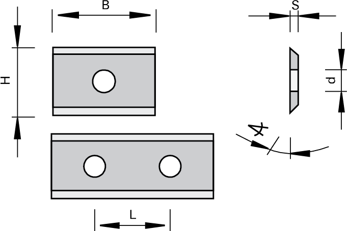 Solid Carbide Turnover Knives With 2 Cutting Edges For HL Board 02