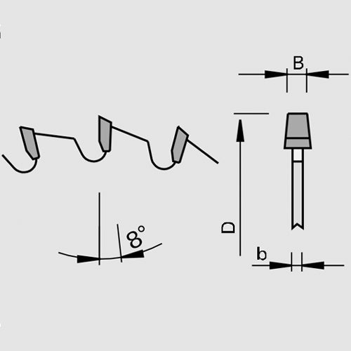 Highline Tungsten Carbide Conical Scoring Table Saw Blade